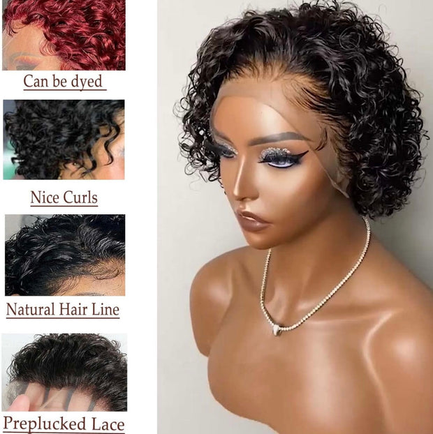 SHORT & CURLY HUMAN HAIR WIG