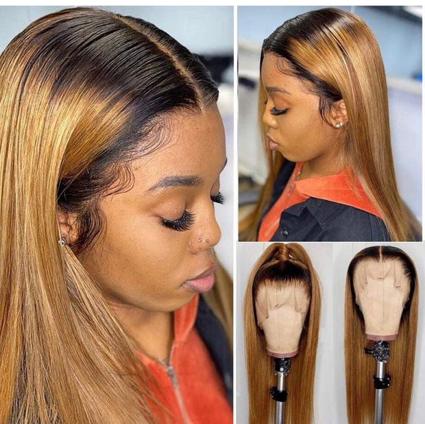 LACE FRONT OMBRE, 1B/27 STRAIGHT 180 DENSITY