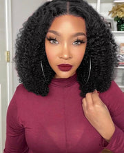 LACE FRONT AFRO TIGHT BOB  #1B