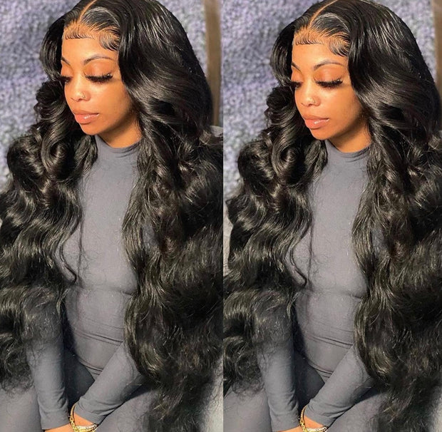 LACE FRONT HUMAN HAIR 13 X 4 BODY WAVE  220 DENSITY